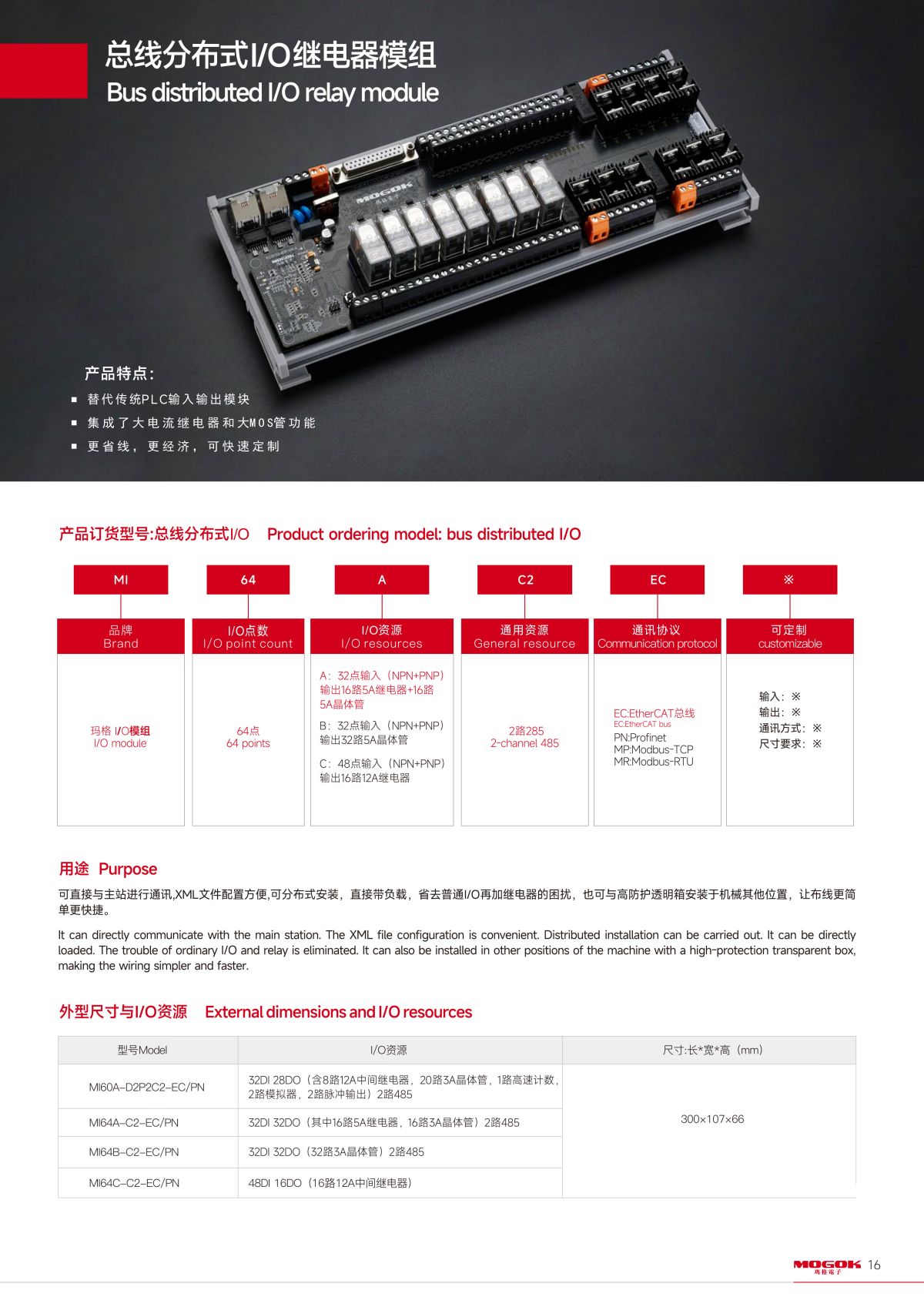 总线分布式I/O继电器模组